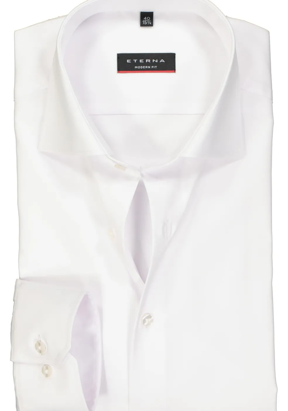ETERNA modern fit overhemd, niet doorschijnend twill heren overhemd, wit