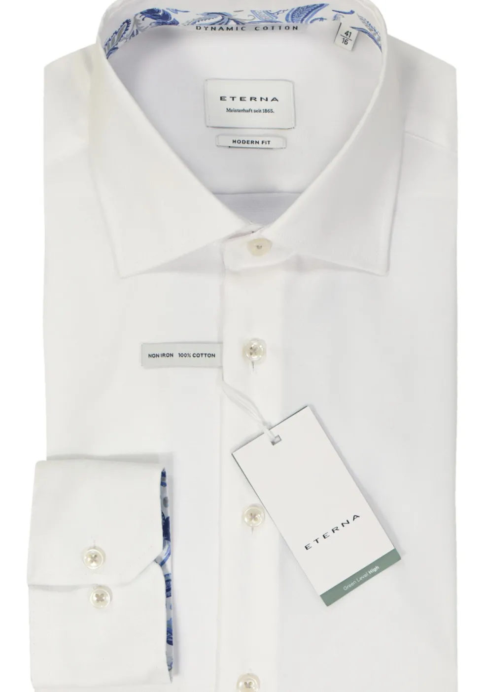 ETERNA modern fit overhemd, Oxford, wit