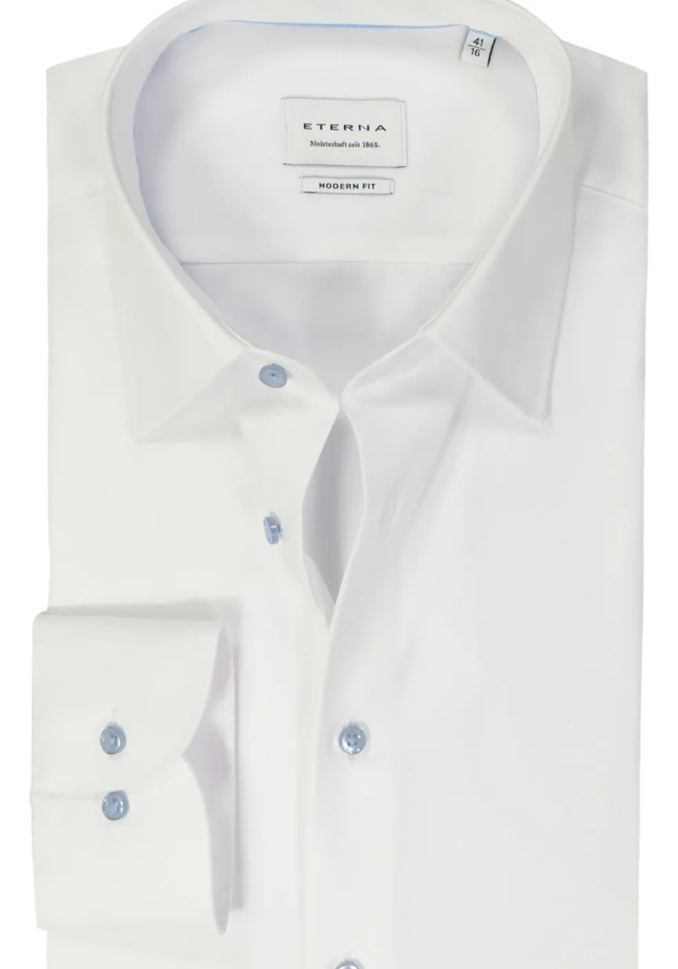 ETERNA modern fit overhemd, twill, wit