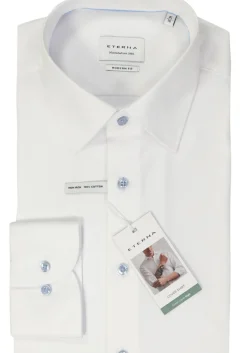 ETERNA modern fit overhemd, twill, wit