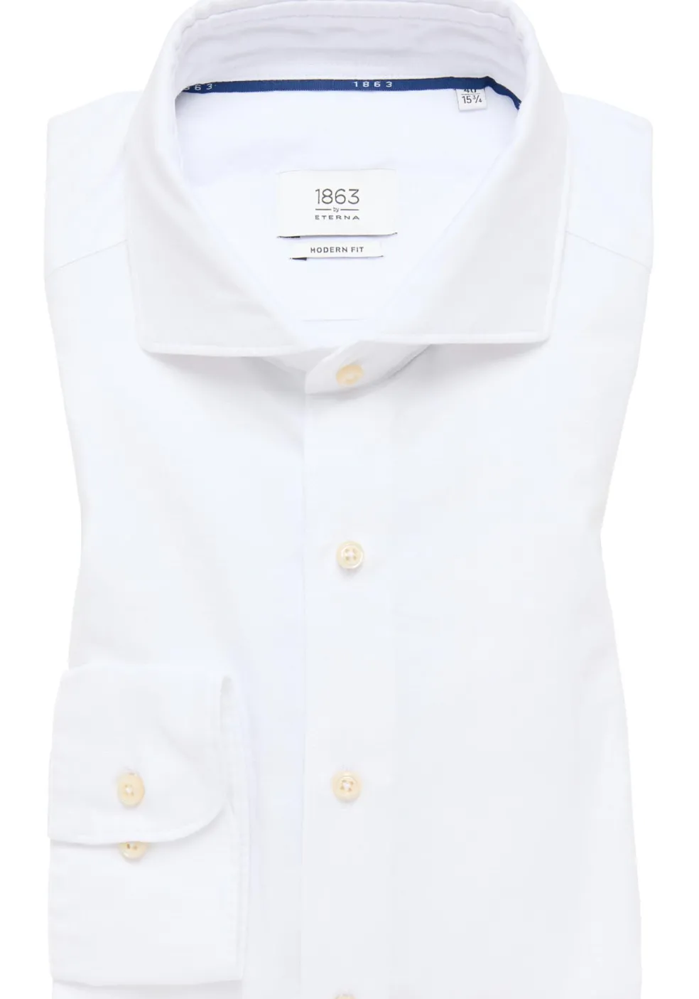 ETERNA modern fit overhemd, twill, wit