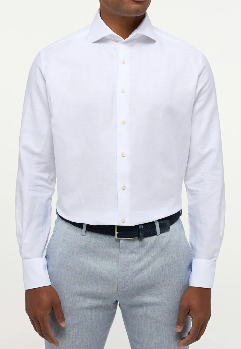 ETERNA modern fit overhemd, twill, wit