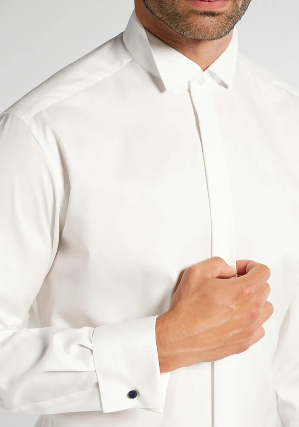 ETERNA modern fit overhemd, twill, ecru