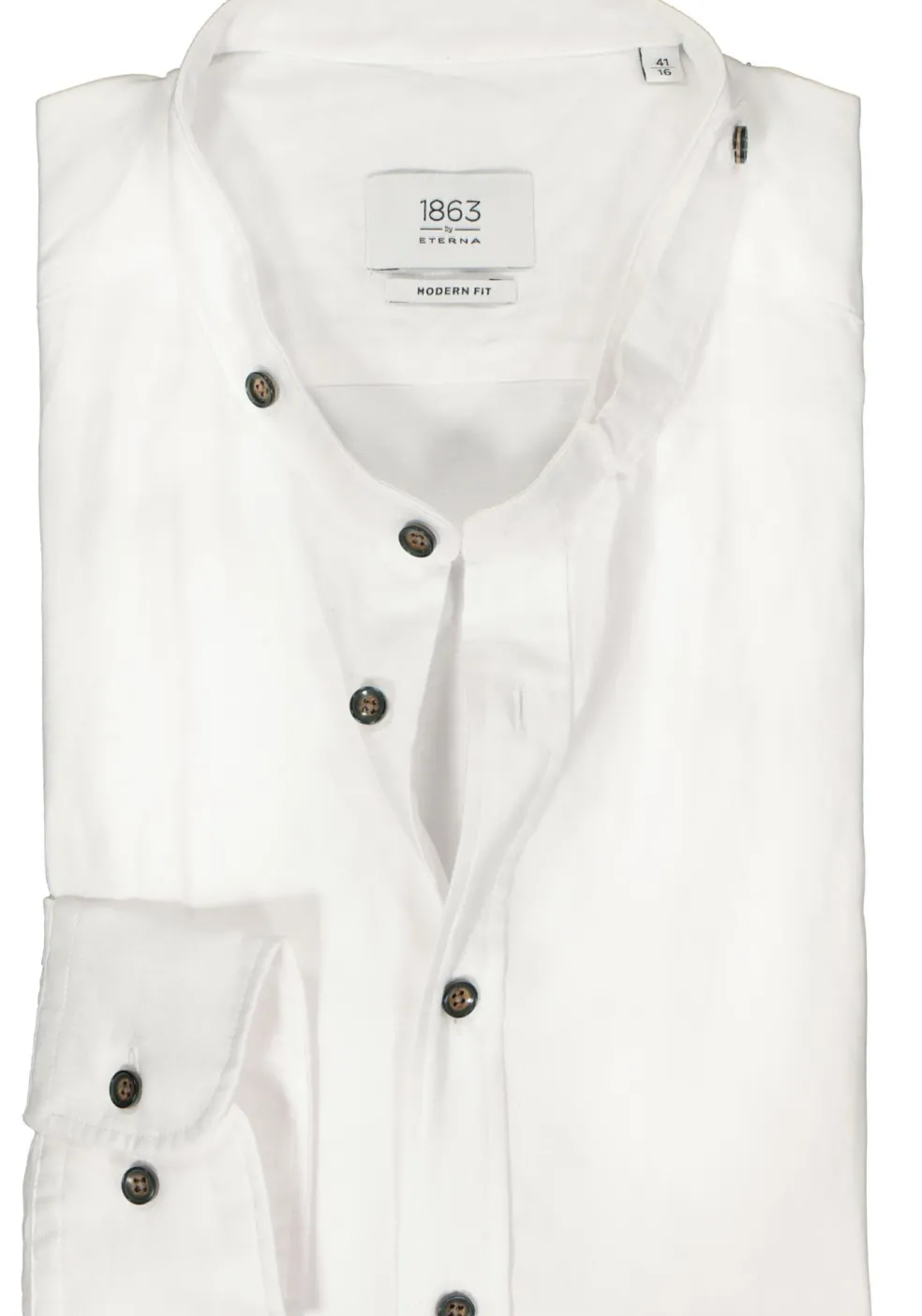 ETERNA modern fit overhemd, twill, wit