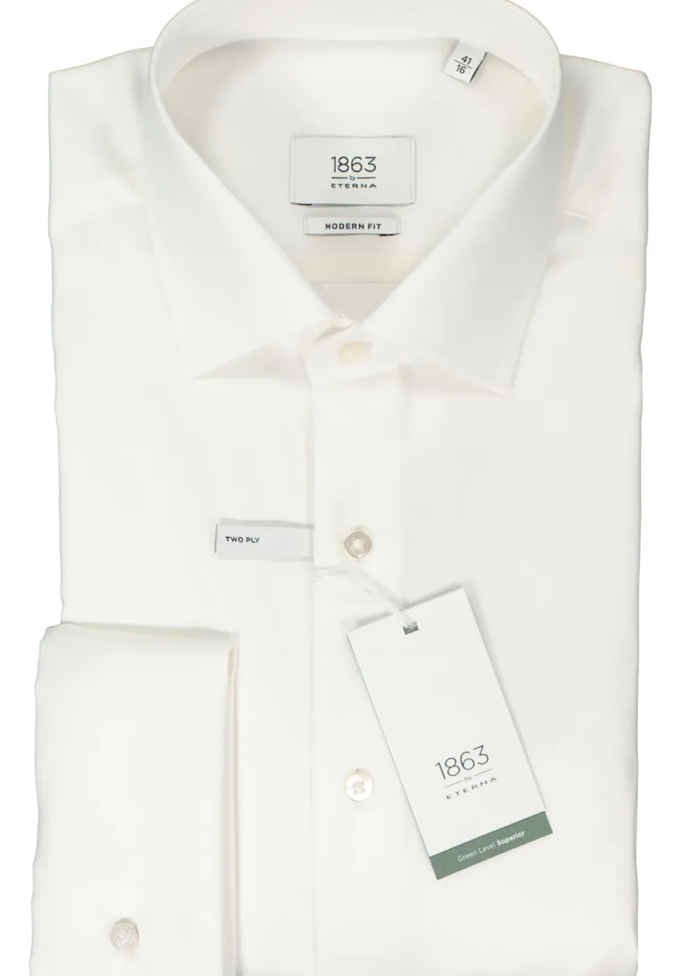 ETERNA modern fit overhemd, twill, ecru