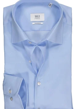 ETERNA 1863 modern fit premium overhemd, 2-ply twill heren overhemd, lichtblauw