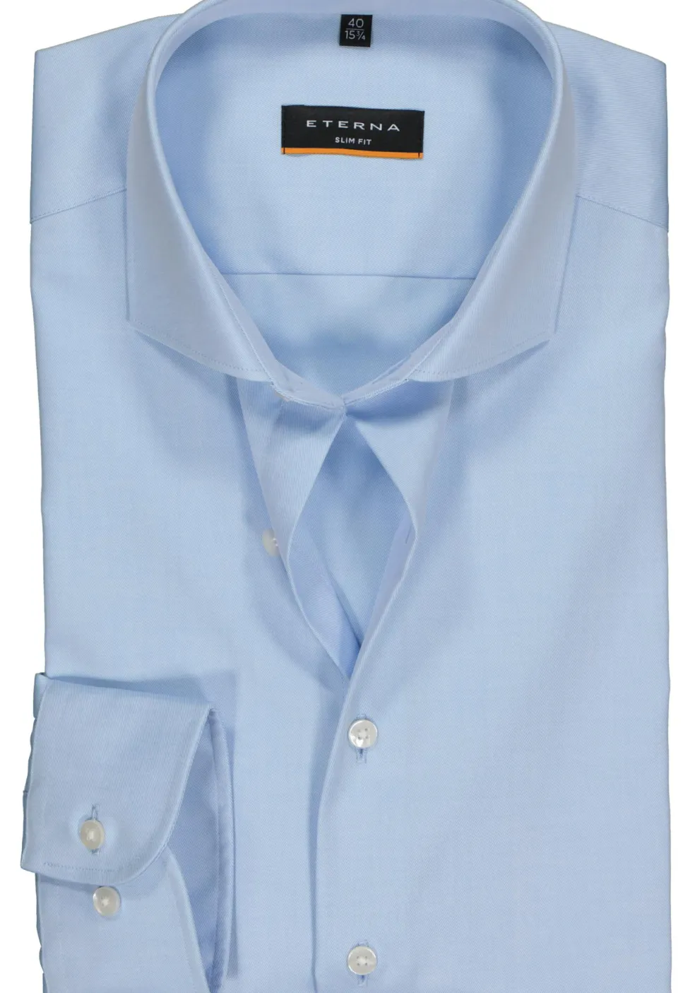 ETERNA slim fit overhemd, niet doorschijnend twill, lichtblauw