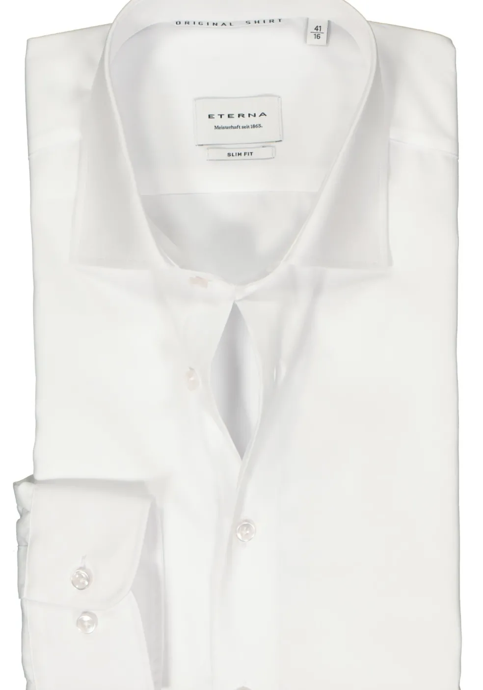 ETERNA slim fit overhemd, popeline, wit