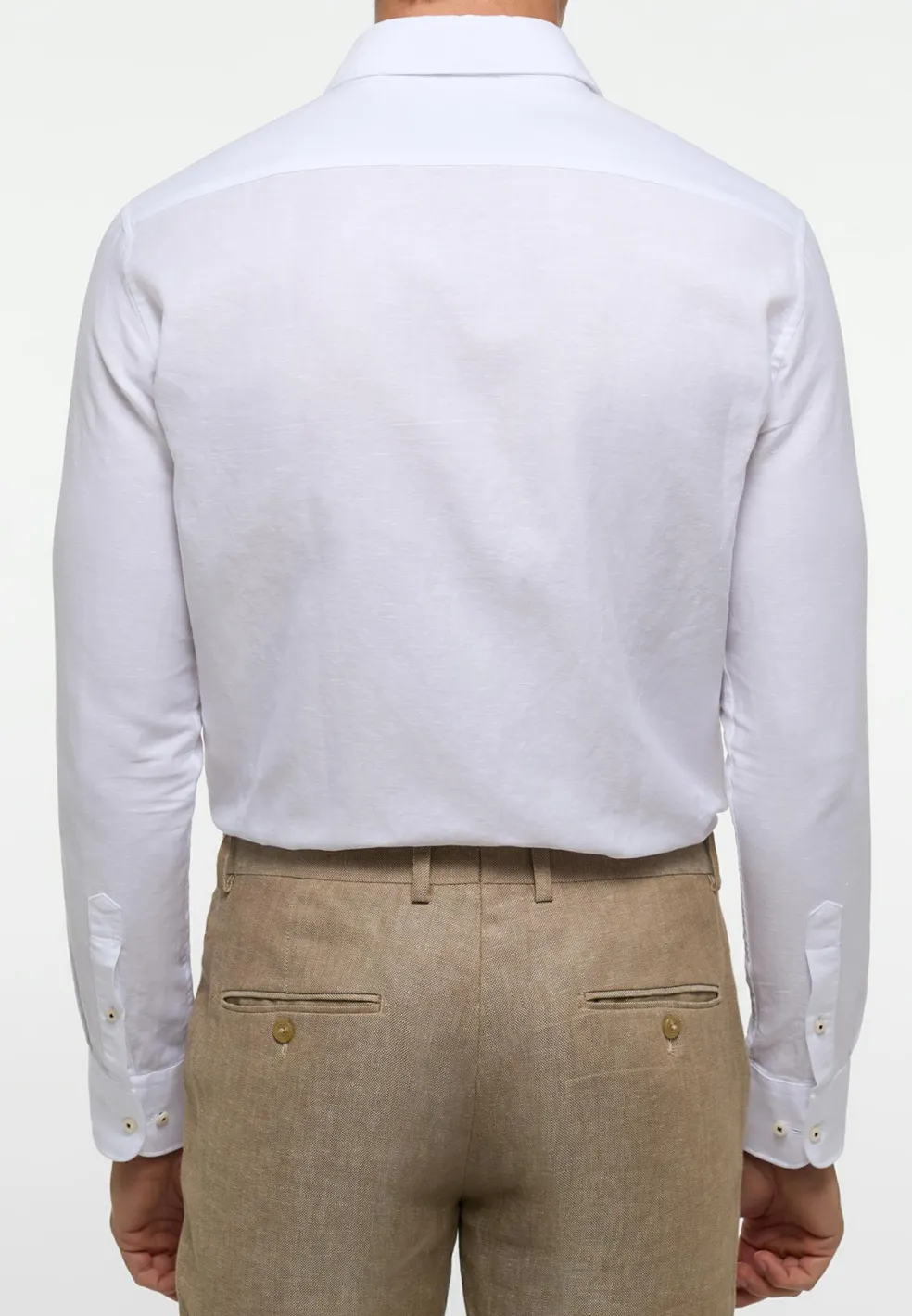 ETERNA slim fit overhemd, twill, wit