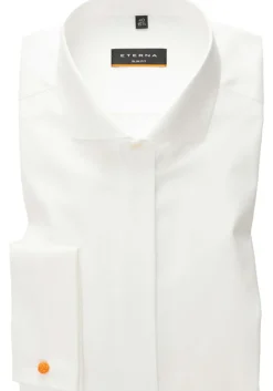 ETERNA slim fit overhemd, twill, ecru