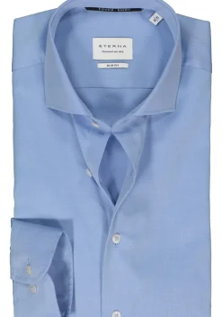 ETERNA slim fit overhemd, twill, blauw
