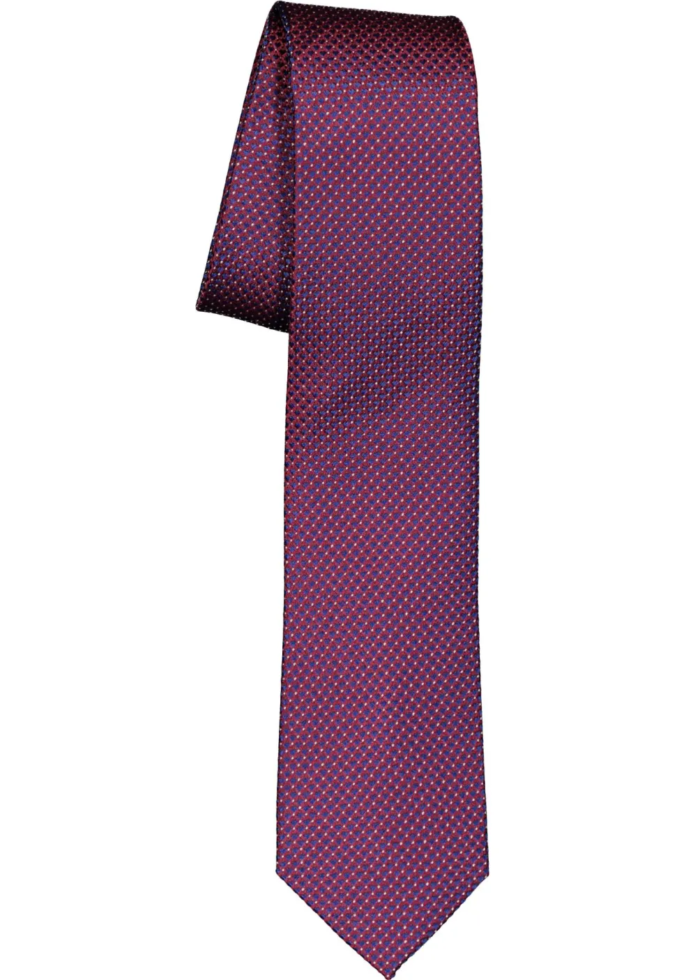 ETERNA smalle stropdas, roze-rood met blauw structuur