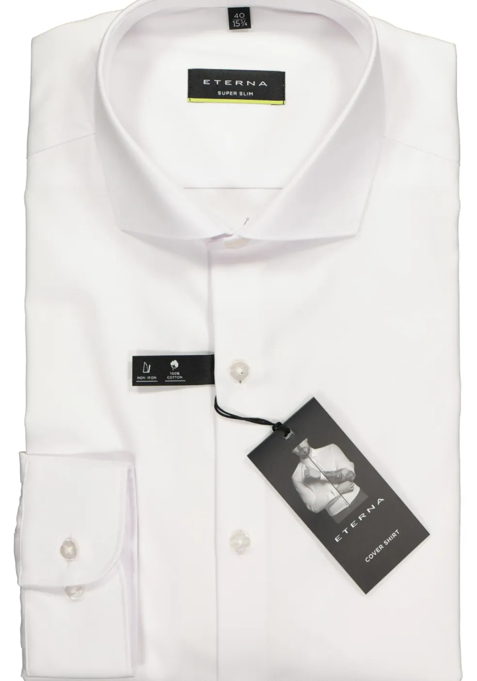 ETERNA super slim fit overhemd, niet doorschijnend twill, wit
