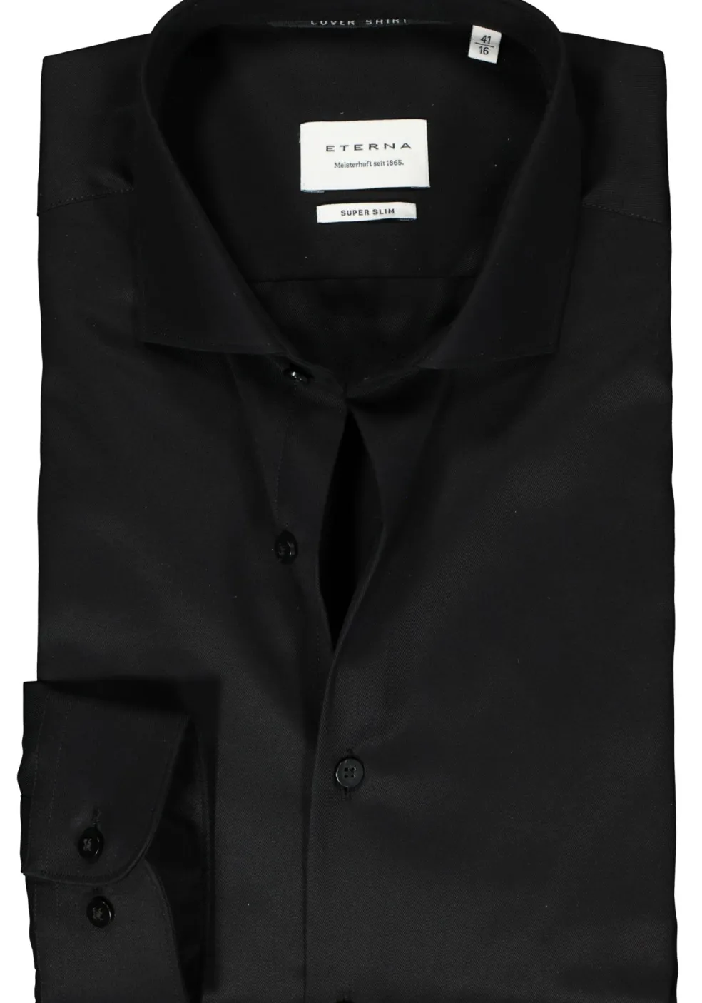 ETERNA super slim fit overhemd, twill, zwart