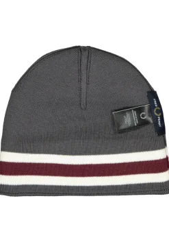 Fred Perry merino wol beanie muts, antraciet