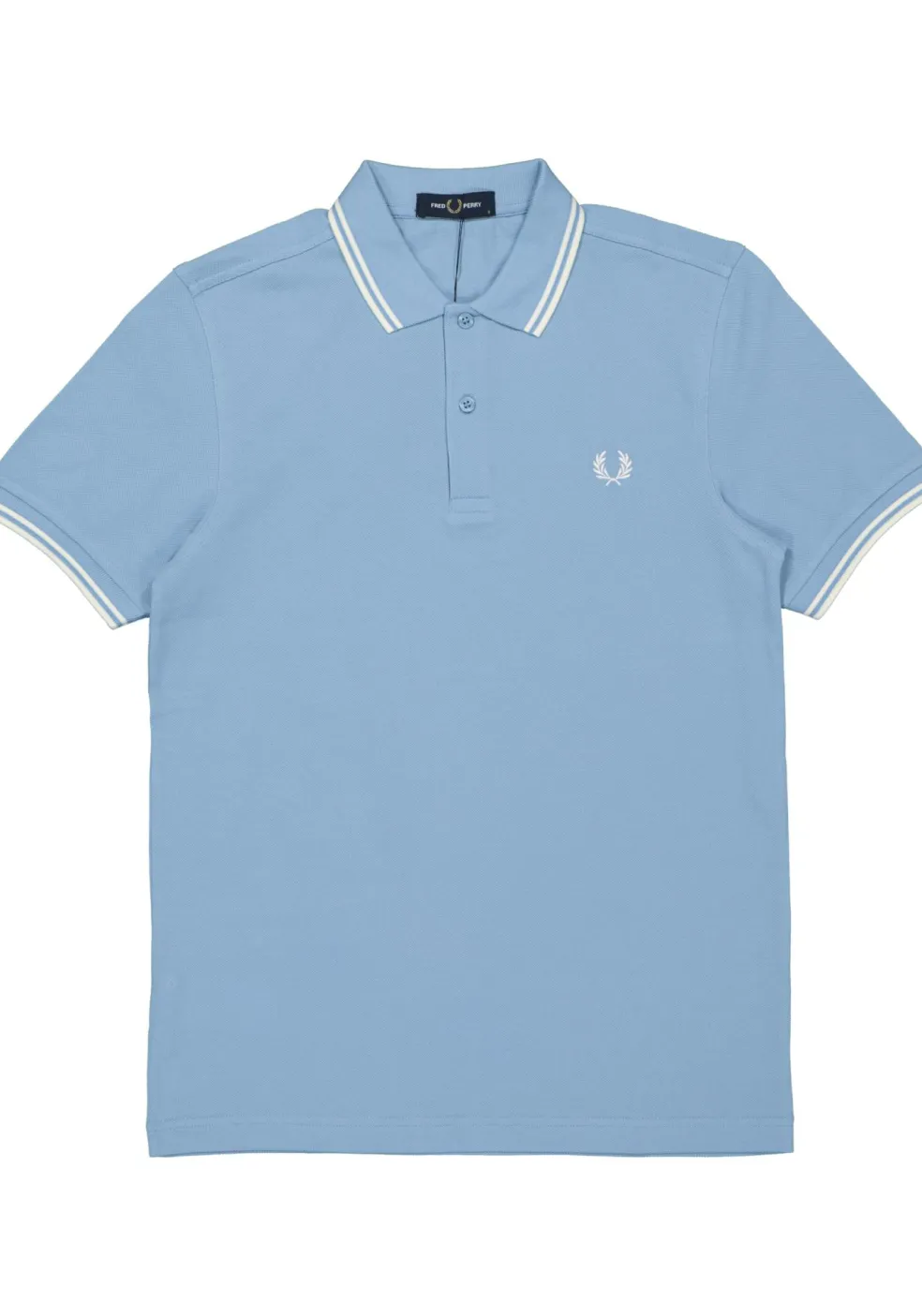 Fred Perry M3600 polo twin tipped shirt, heren polo Sky / Snow White / Snow White