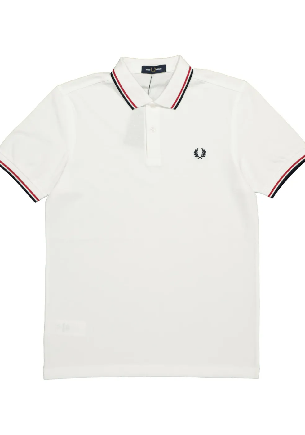 Fred Perry M3600 polo twin tipped shirt, heren polo White / Bright Red / Navy