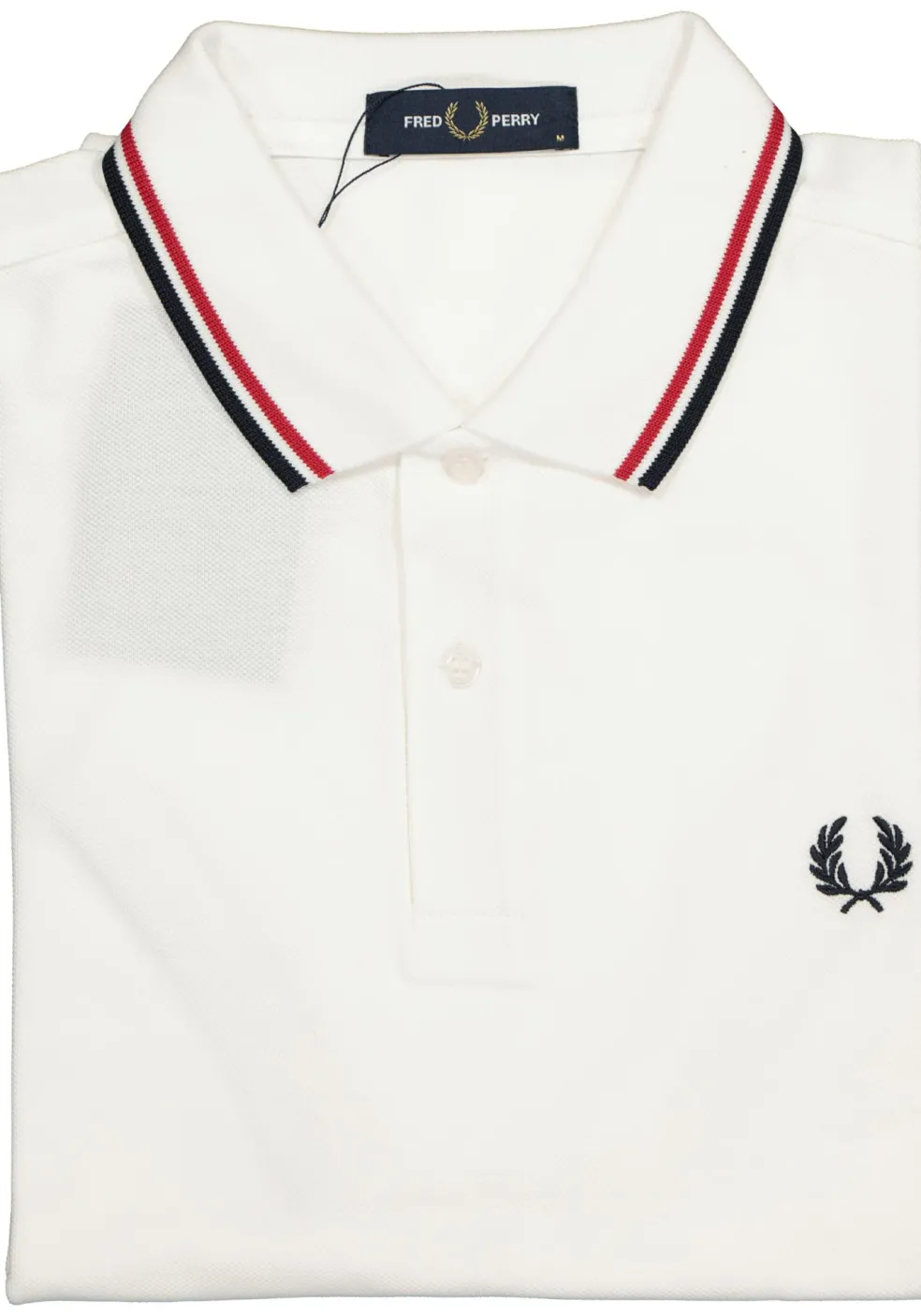 Fred Perry M3600 polo twin tipped shirt, heren polo White / Bright Red / Navy