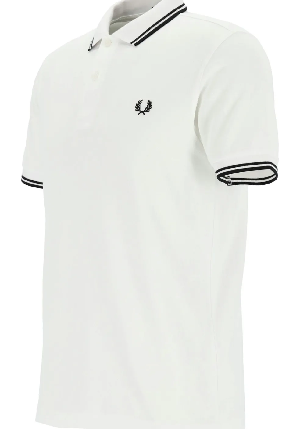 Fred Perry M3600 polo twin tipped shirt, heren polo, White / Black / Black