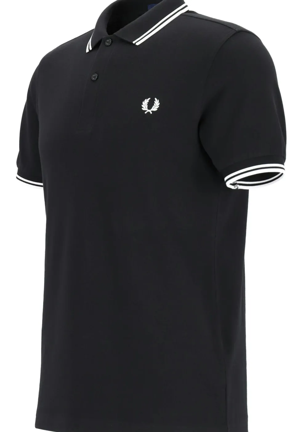 Fred Perry M3600 polo twin tipped shirt, heren polo, Black / White / White