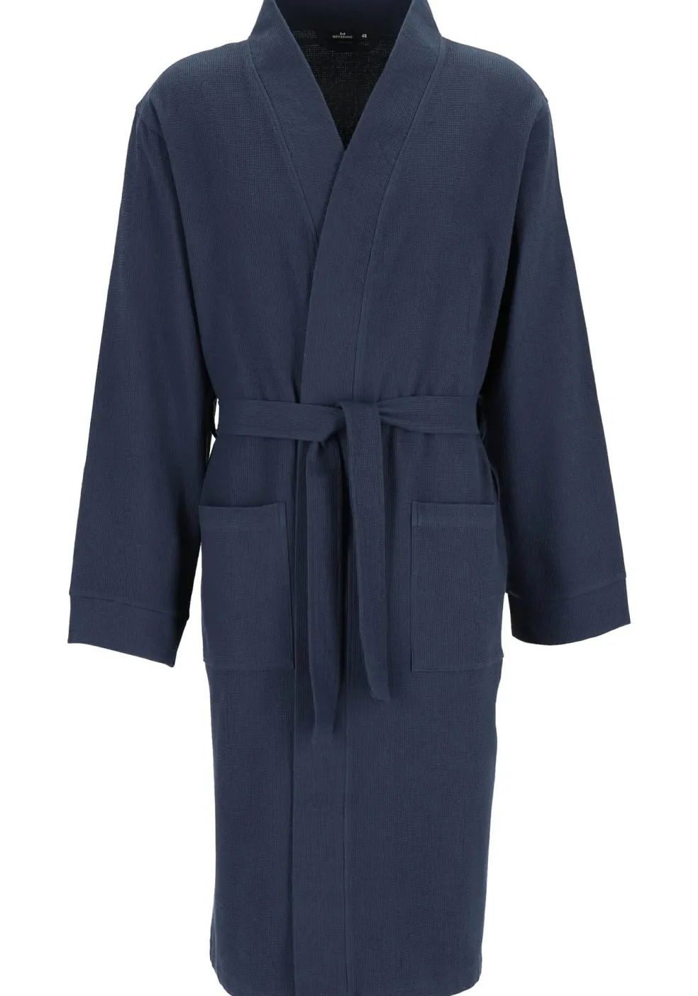 Gotzburg heren badjas pique (middeldik), blauw