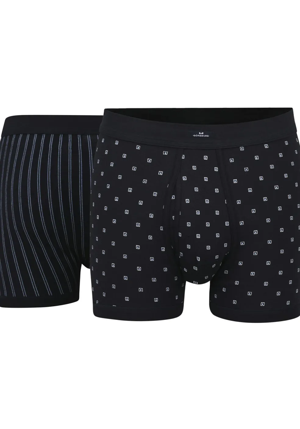Gotzburg heren boxer lang met gulp (1-pack), donkerblauw