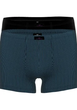 Gotzburg heren boxer normale lengte (2-pack), middenblauw mini dessin