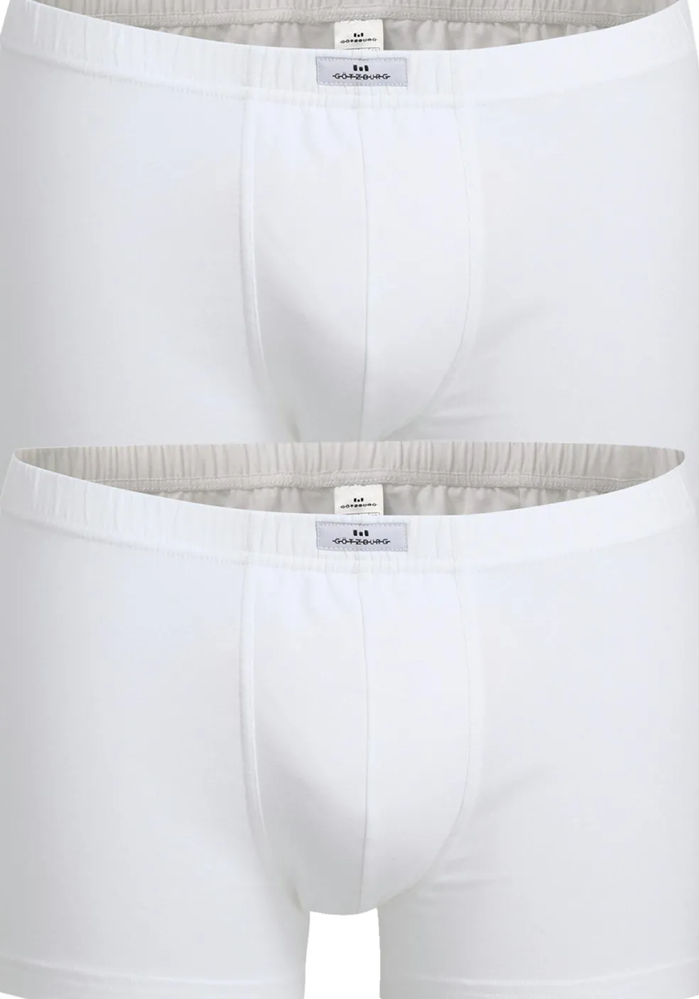 Gotzburg heren boxer normale lengte (2-pack), wit