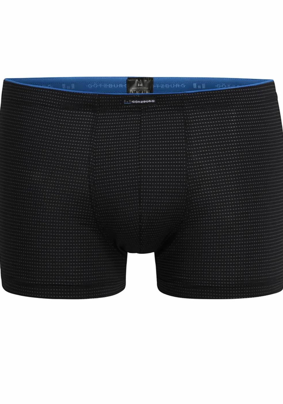 Gotzburg heren boxer normale lengte (1-pack), zwart geruit