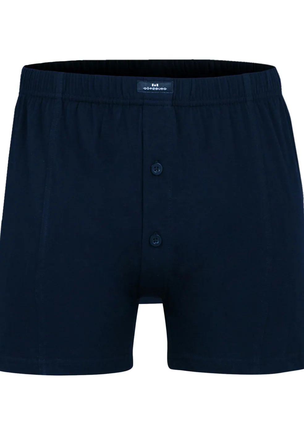 Gotzburg heren boxershorts wijd model met gulp (2-pack), donkerblauw
