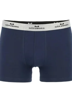 Gotzburg heren boxers (2-pack), normale lengte, donkerblauw en blauw melange