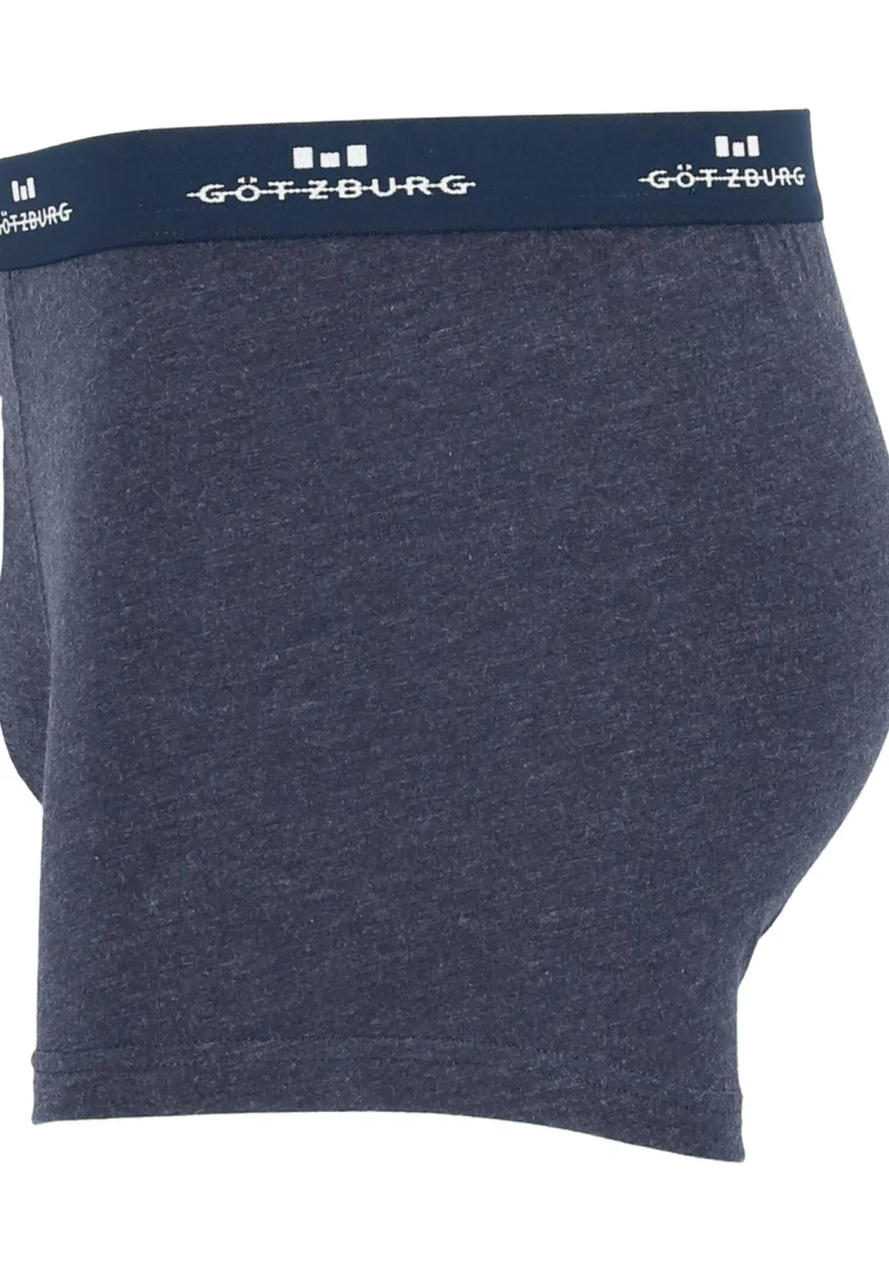 Gotzburg heren boxers (2-pack), normale lengte, donkerblauw en blauw melange