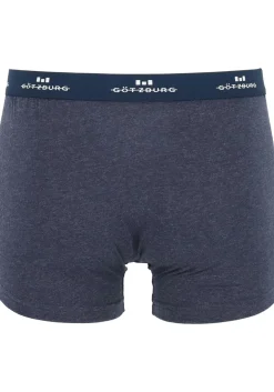 Gotzburg heren boxers (2-pack), normale lengte, donkerblauw en blauw melange