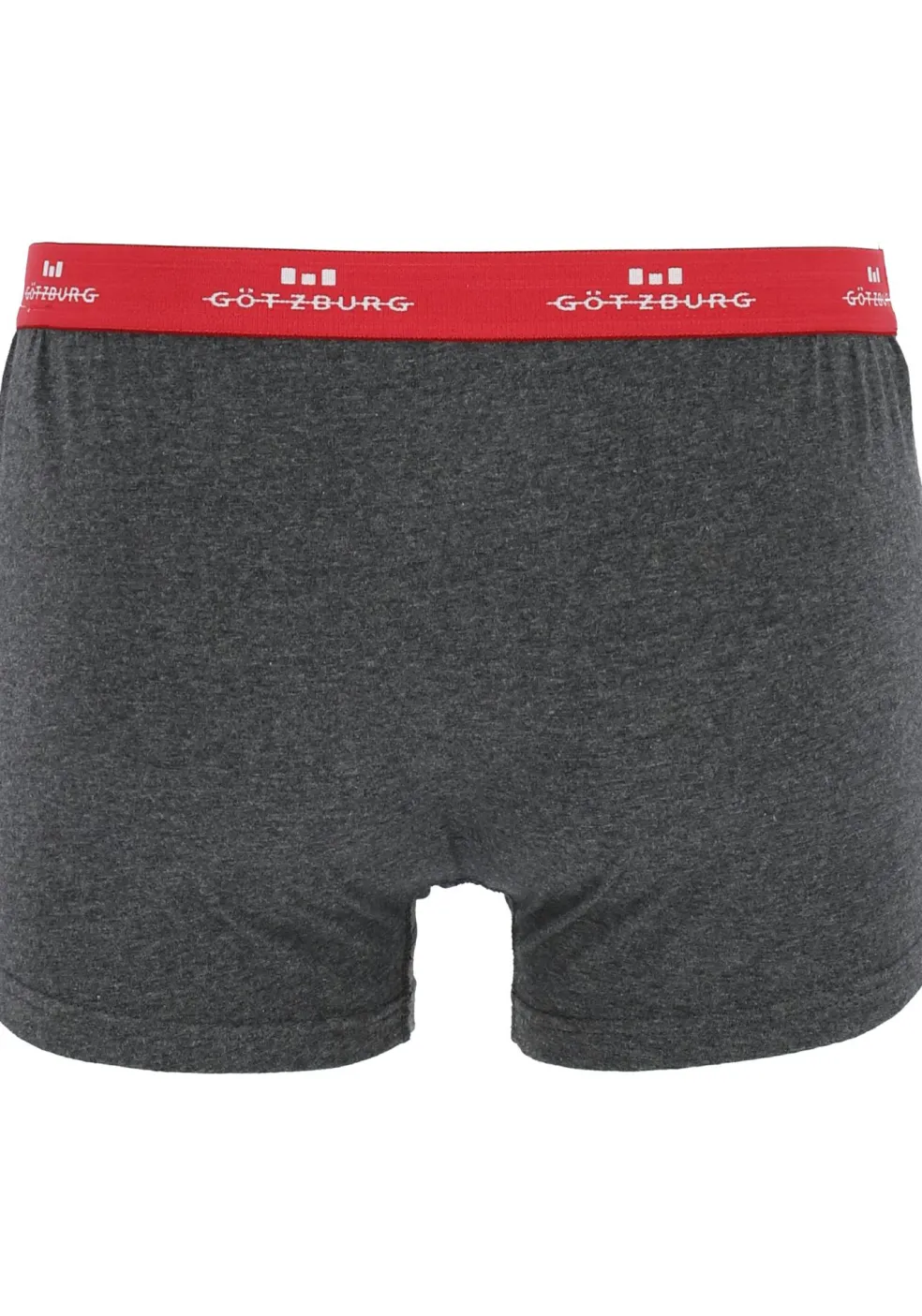 Gotzburg heren boxers (2-pack), normale lengte, donkergrijs en rood