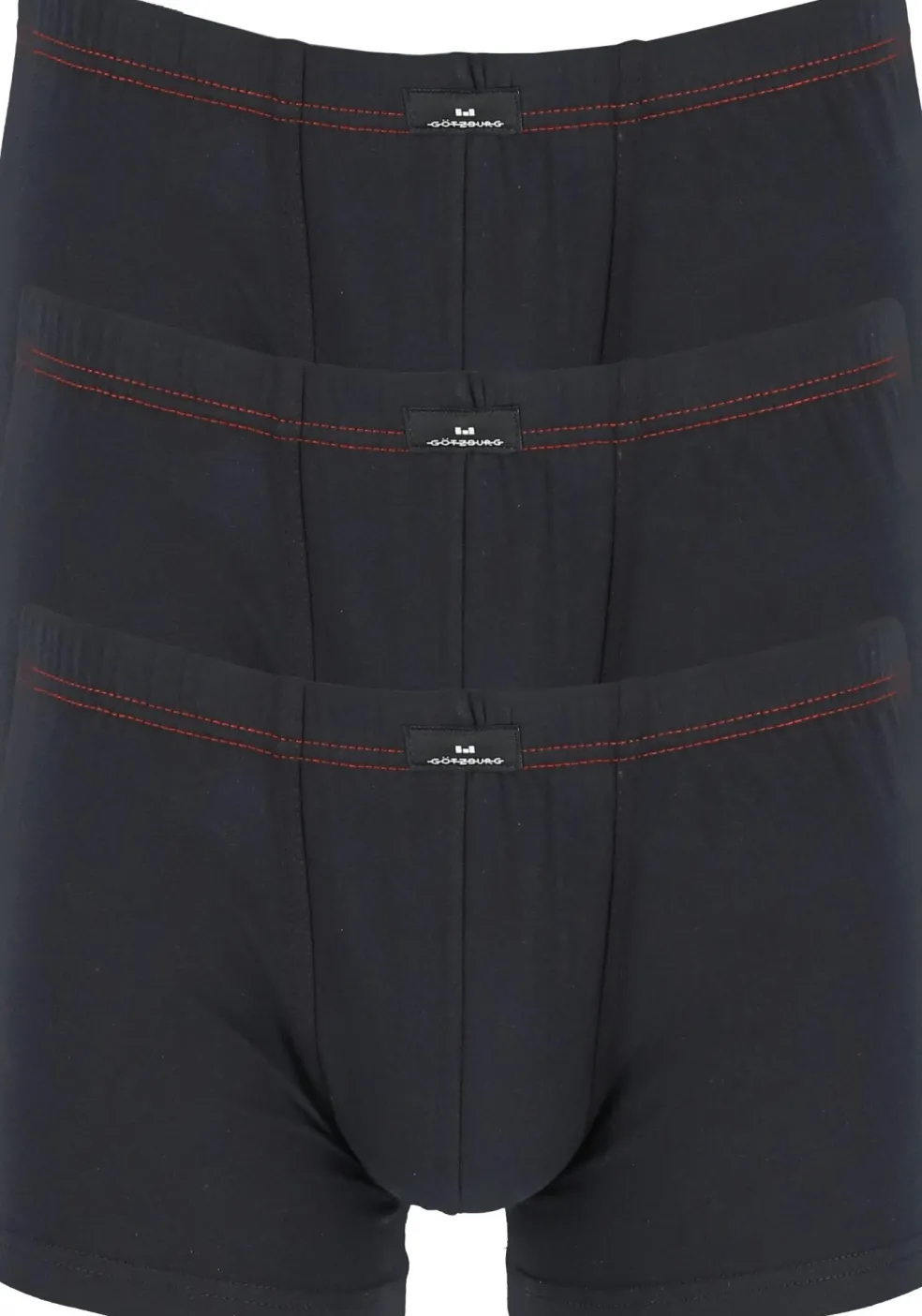 Gotzburg heren boxers (3-pack), normale lengte, zwart