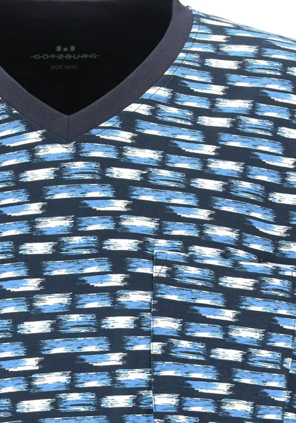Gotzburg heren pyjama, blauw dessin