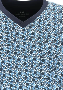 Gotzburg heren pyjama, blauw dessin