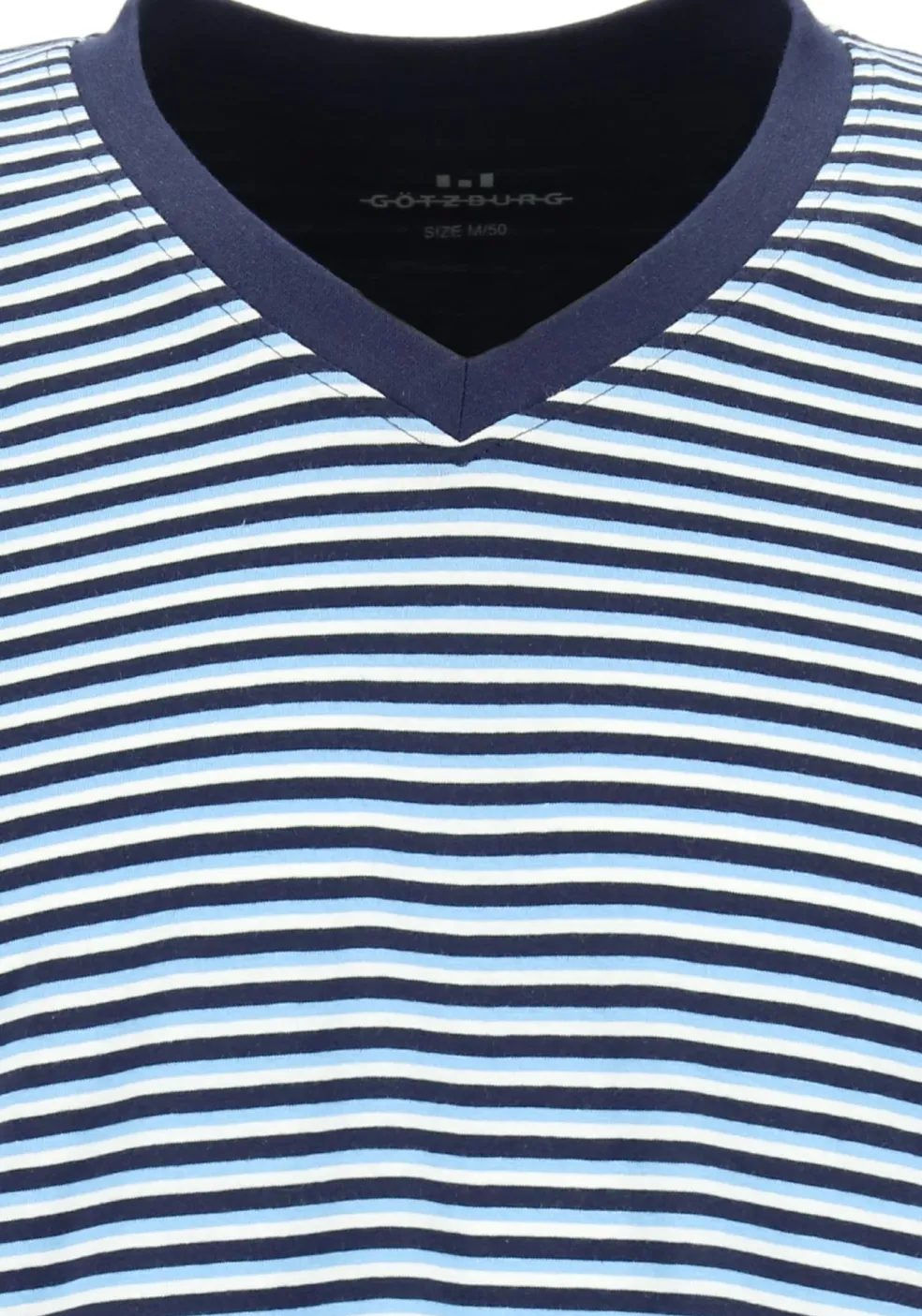 Gotzburg heren pyjama, blauw gestreept