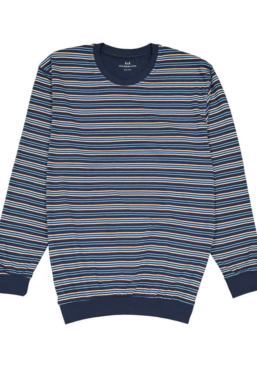 Gotzburg heren pyjama, blauw gestreept