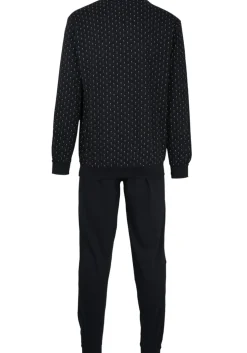 Gotzburg heren pyjama, blauw met lichtblauw en wit dessin