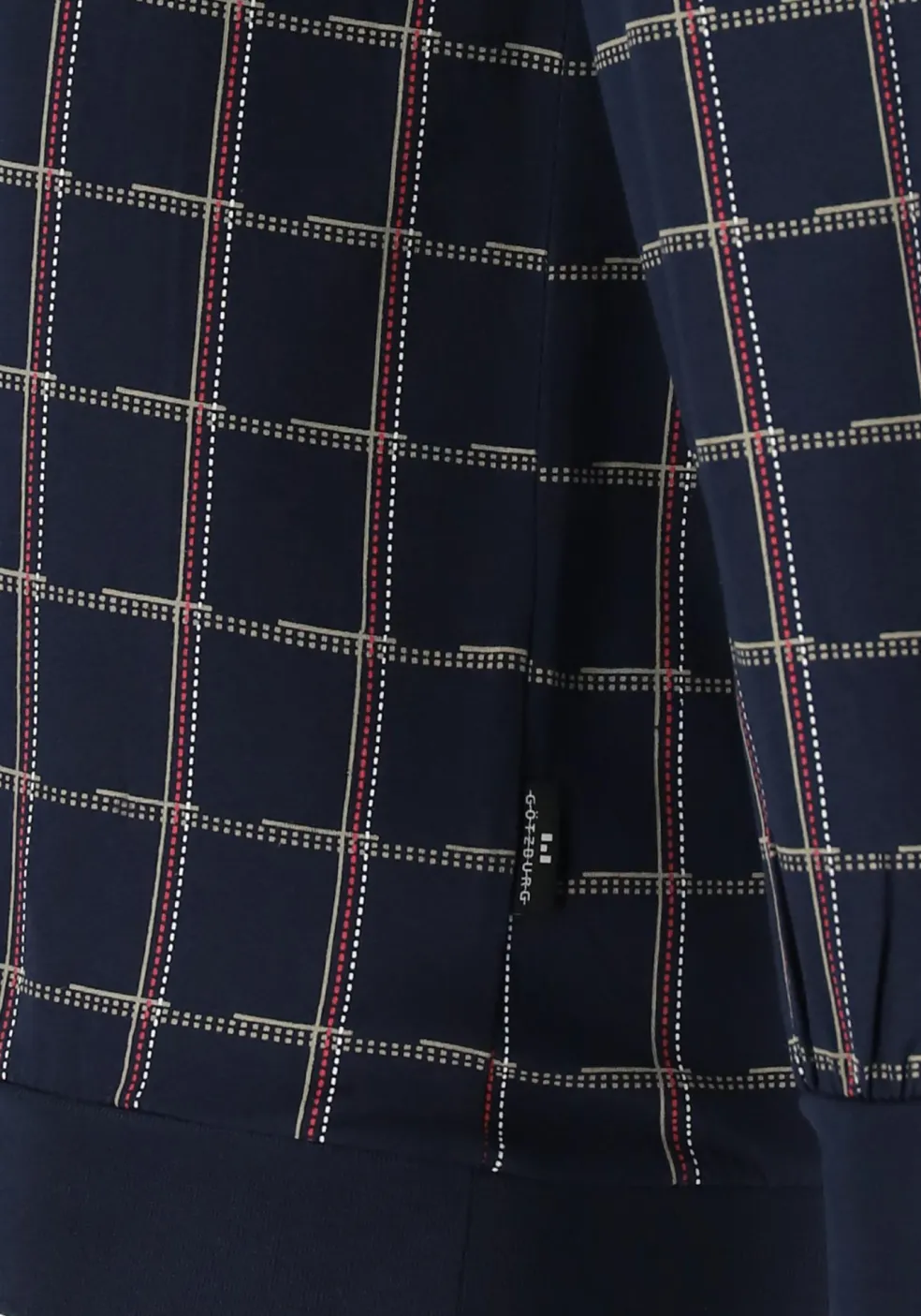 Gotzburg heren pyjama, blauw met rood en wit geruit