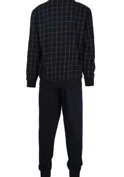 Gotzburg heren pyjama, blauw met rood en wit geruit