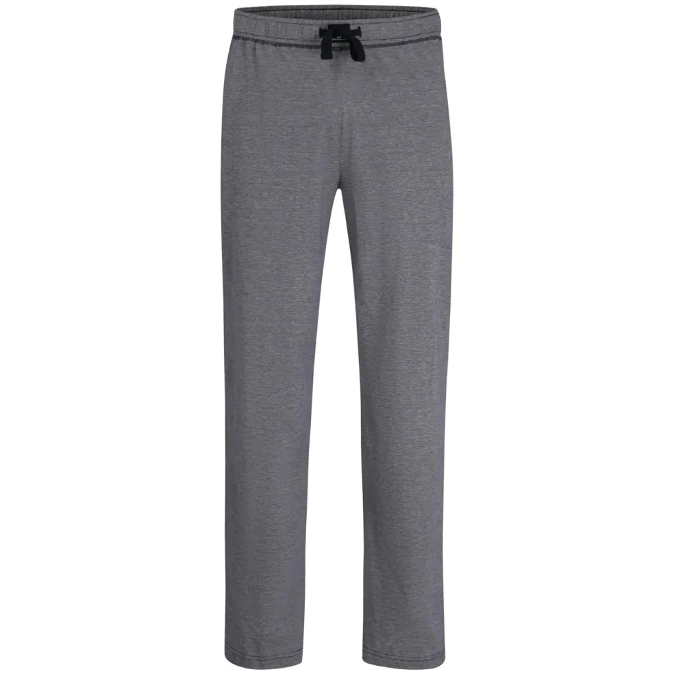 Gotzburg heren pyjama- of loungebroek, middenblauw melange