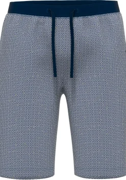 Gotzburg heren pyjama- of loungebroek, middenblauw mini dessin