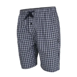 Gotzburg heren pyjama- of loungebroek, middenblauw geruit