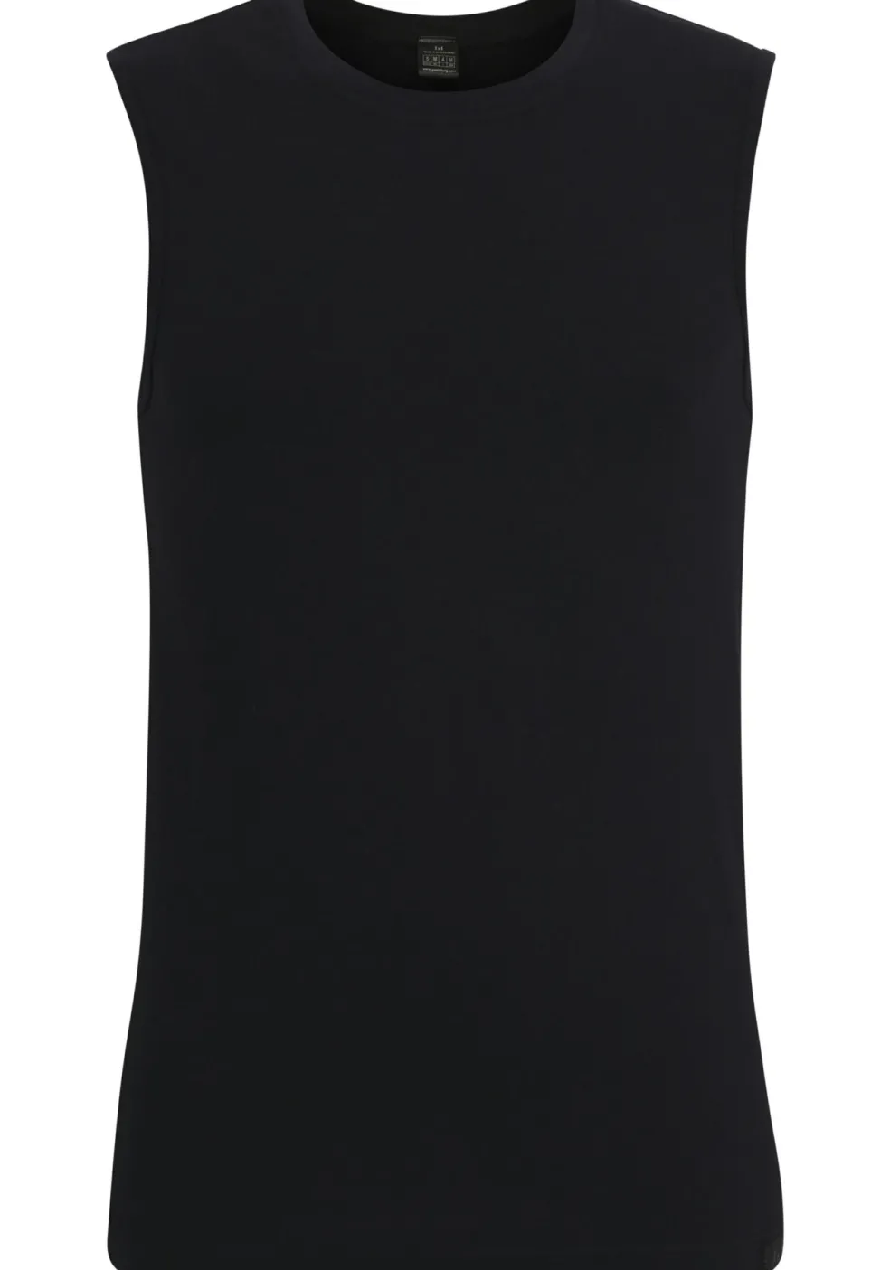 Gotzburg heren shirt mouwloos slim fit O-hals 95/5 (1-pack), heren ondershirt stretchkatoen, zwart