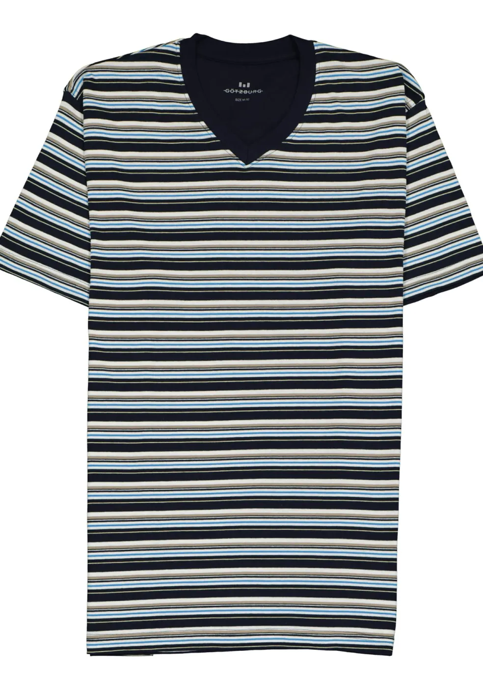 Gotzburg heren shortama, blauw gestreept