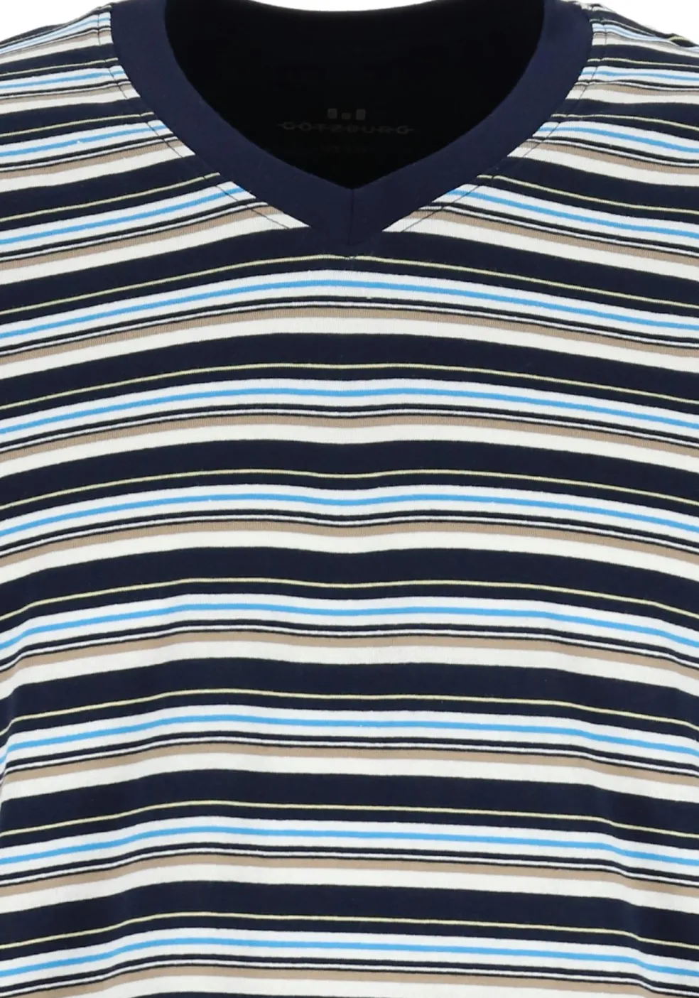 Gotzburg heren shortama, blauw gestreept