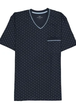 Gotzburg heren shortama, blauw met lichtblauw en wit dessin