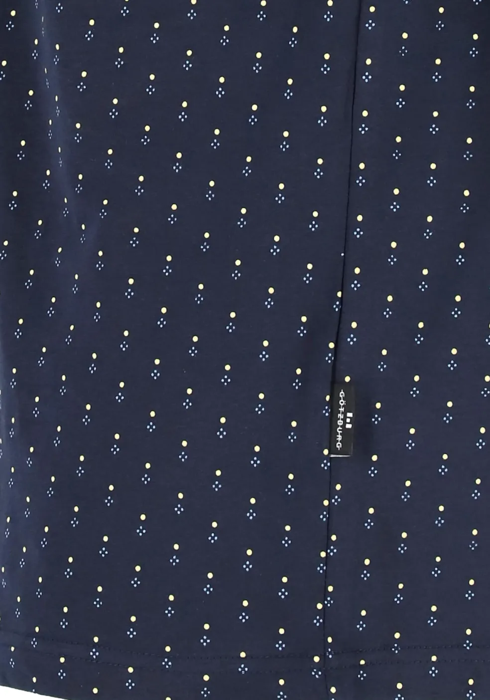Gotzburg heren shortama, blauw met lichtblauw en wit dessin